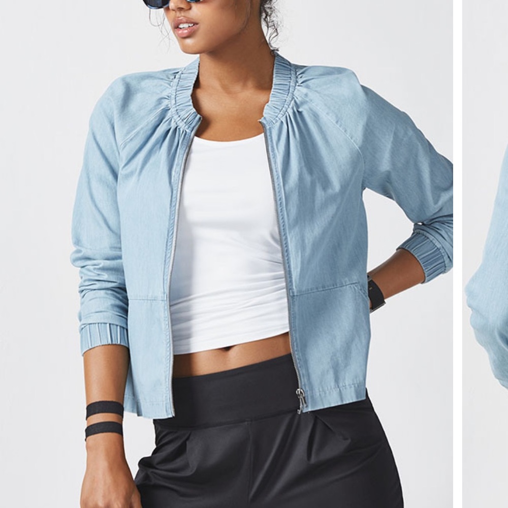 Fabletics Francesca Jacket Chambray XS